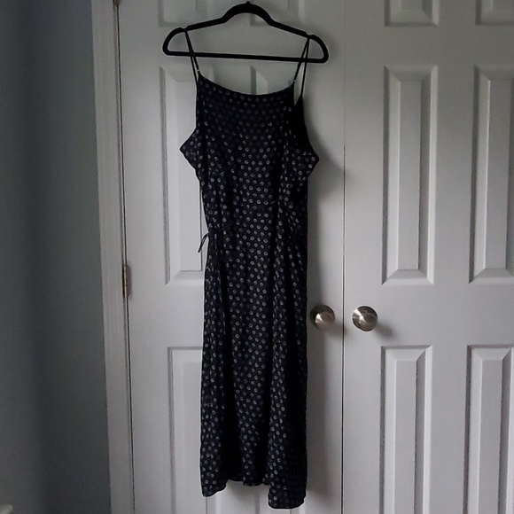 Vince Camuto Island Imprints Midi Wrap Dress Black XL - Picture 5 of 12